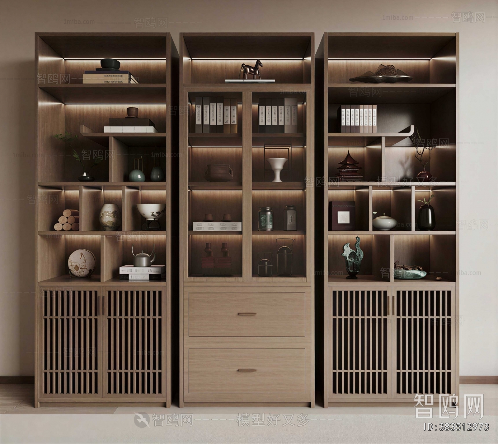 New Chinese Style Chinese Style Bookcase