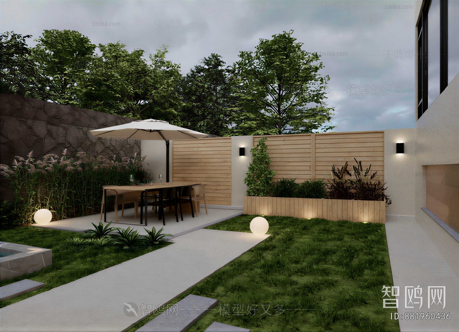 Modern Courtyard/landscape