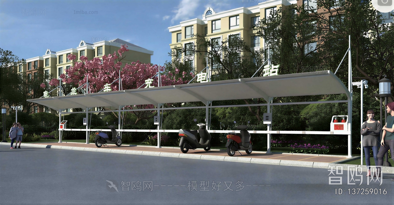 Modern Outdoor Parking Lot