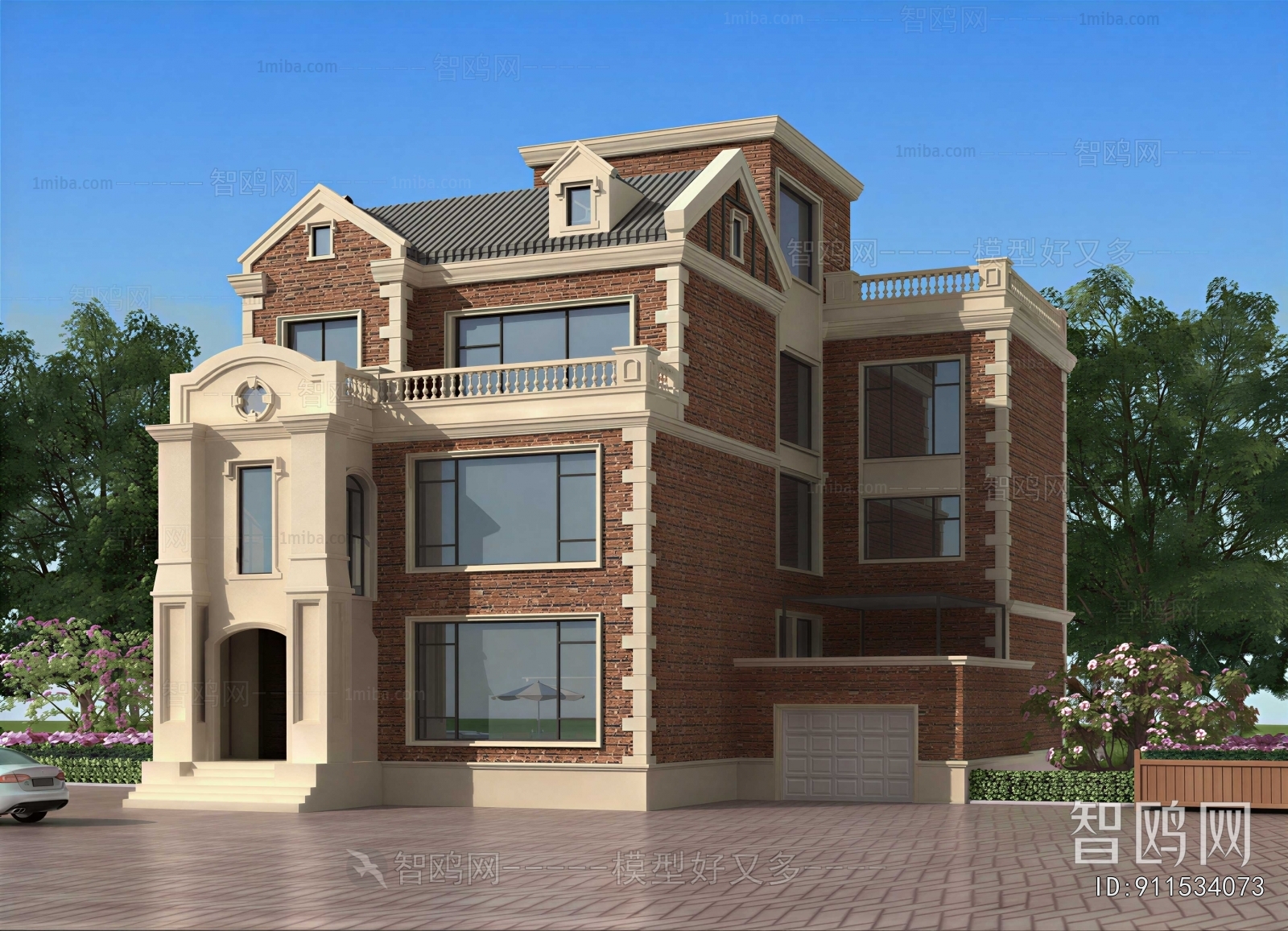 Simple European Style Villa Appearance