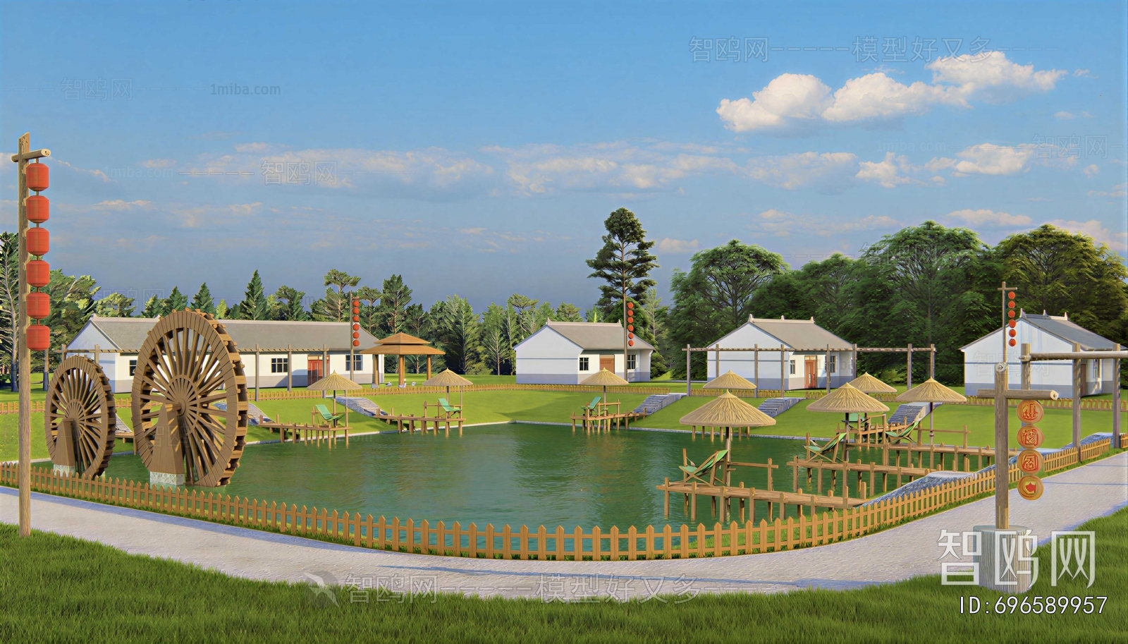 New Chinese Style Courtyard/landscape