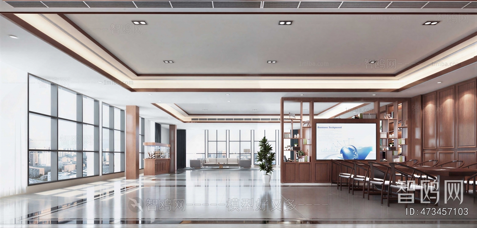 Modern Office Reception Desk