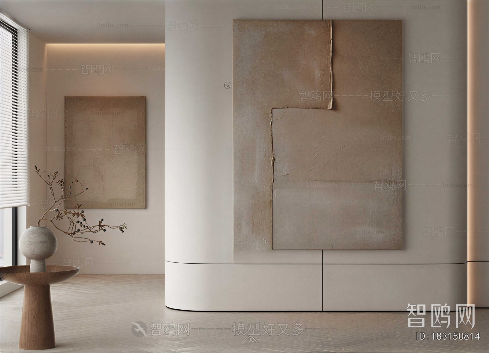 Wabi-sabi Style Three-dimensional Physical Painting