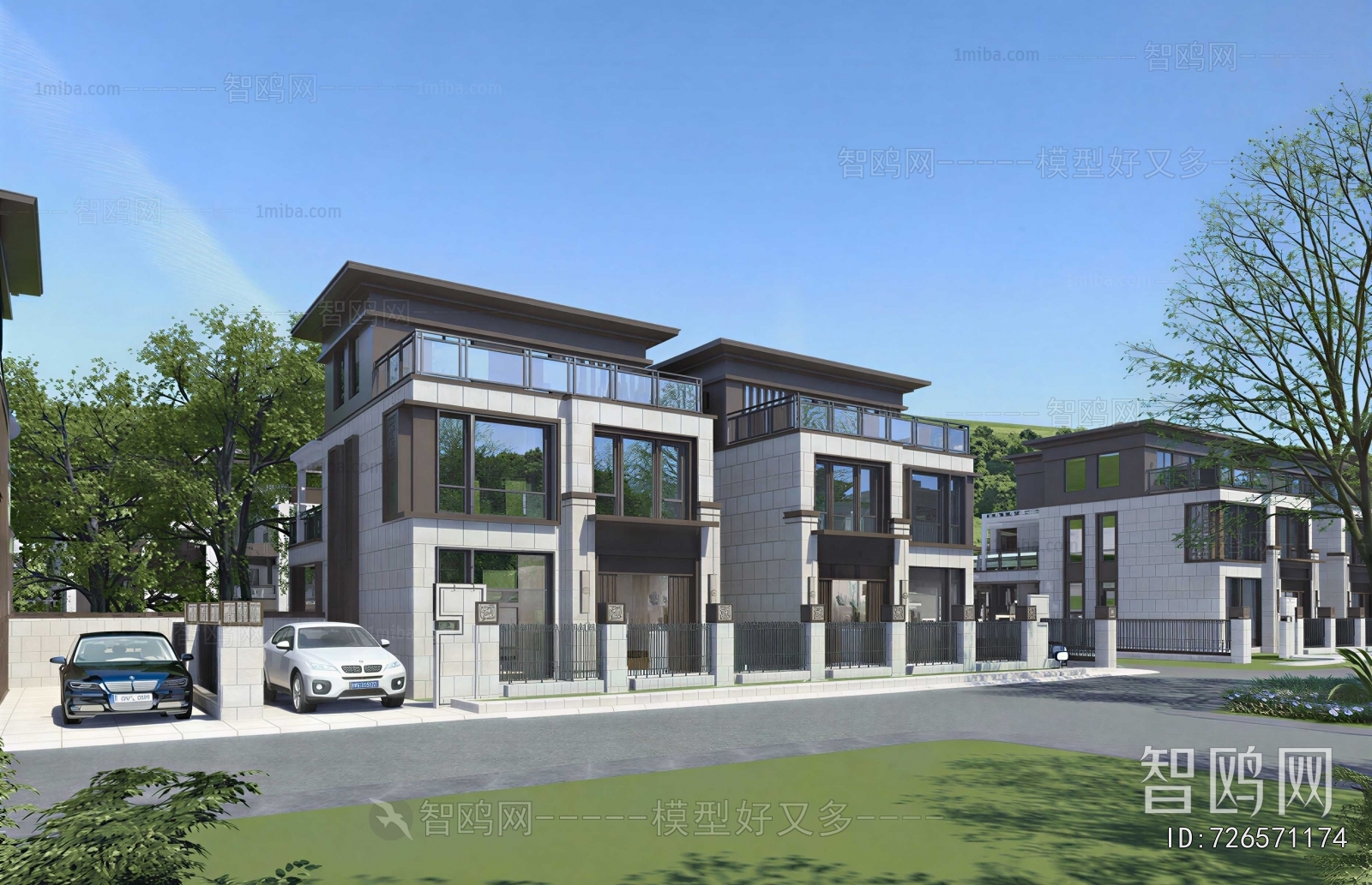 New Chinese Style Villa Appearance