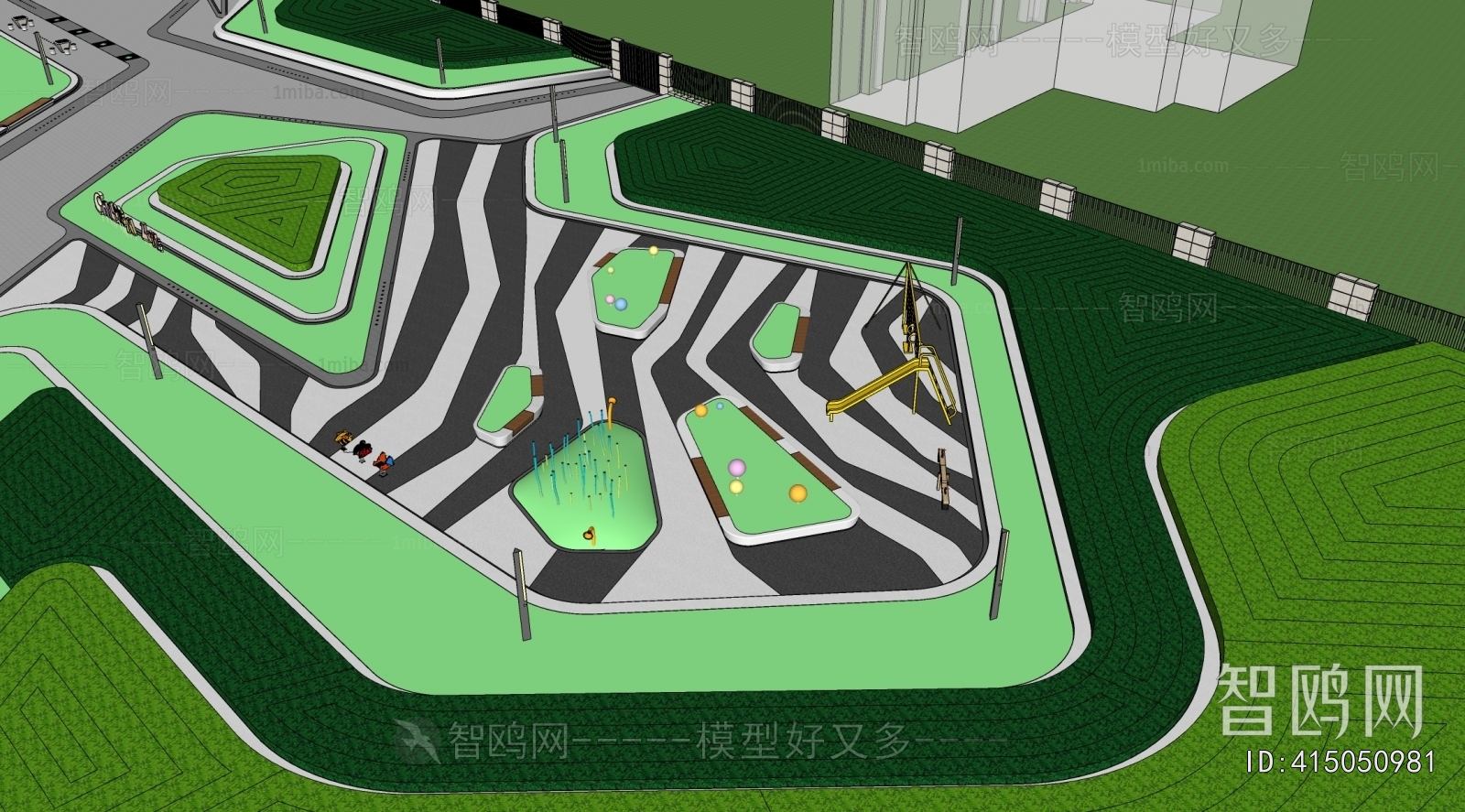 Modern Architectural Bird's-eye View Planning