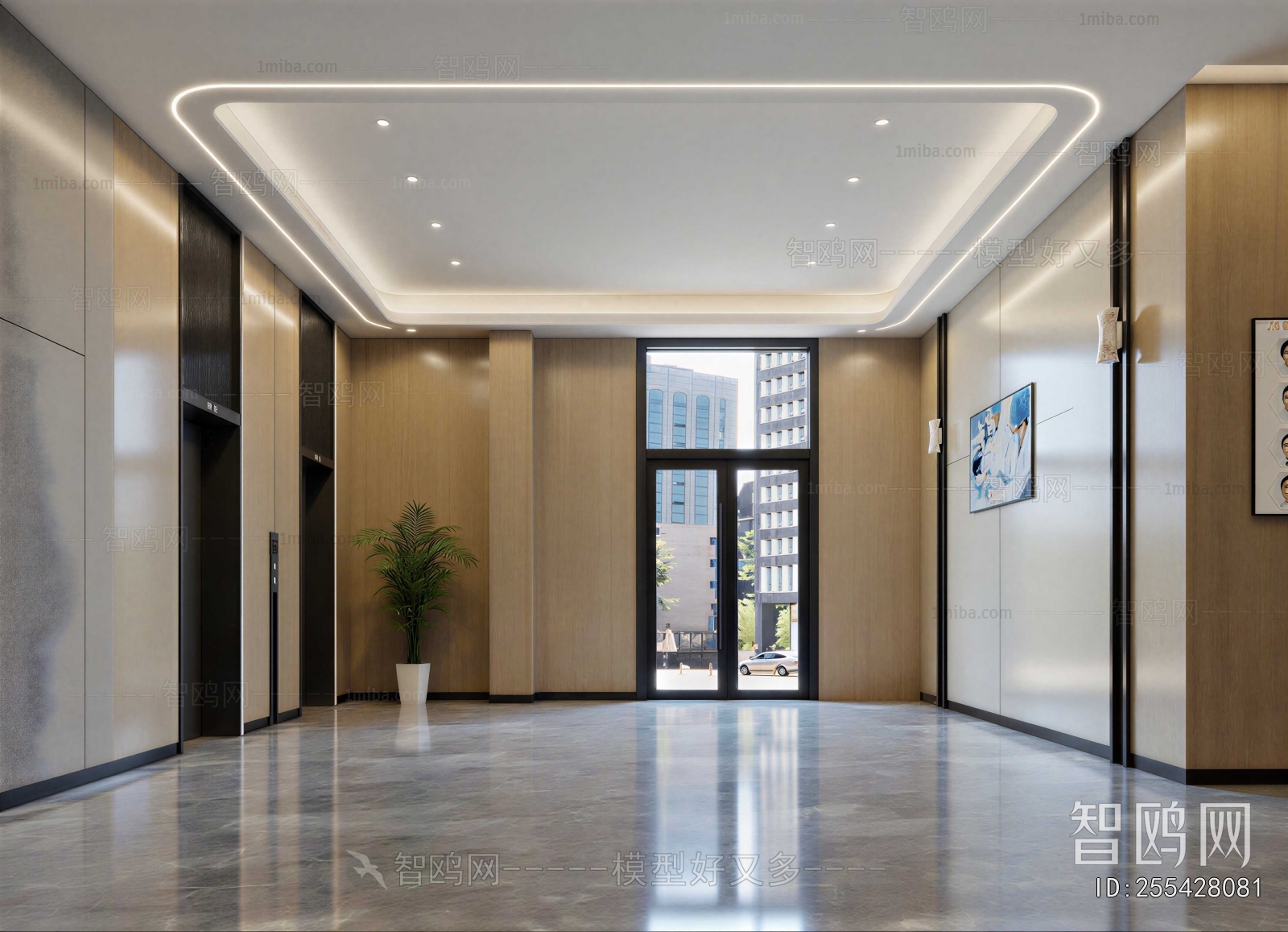 Modern Corridor/elevator Hall