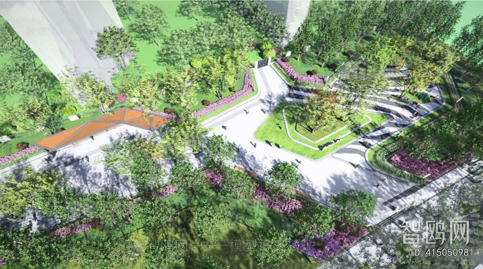 Modern Architectural Bird's-eye View Planning