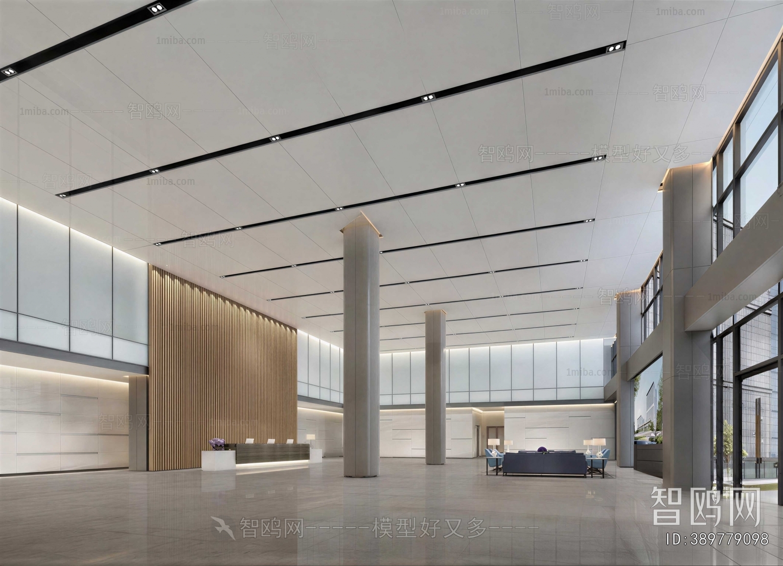 Modern Office Reception Desk