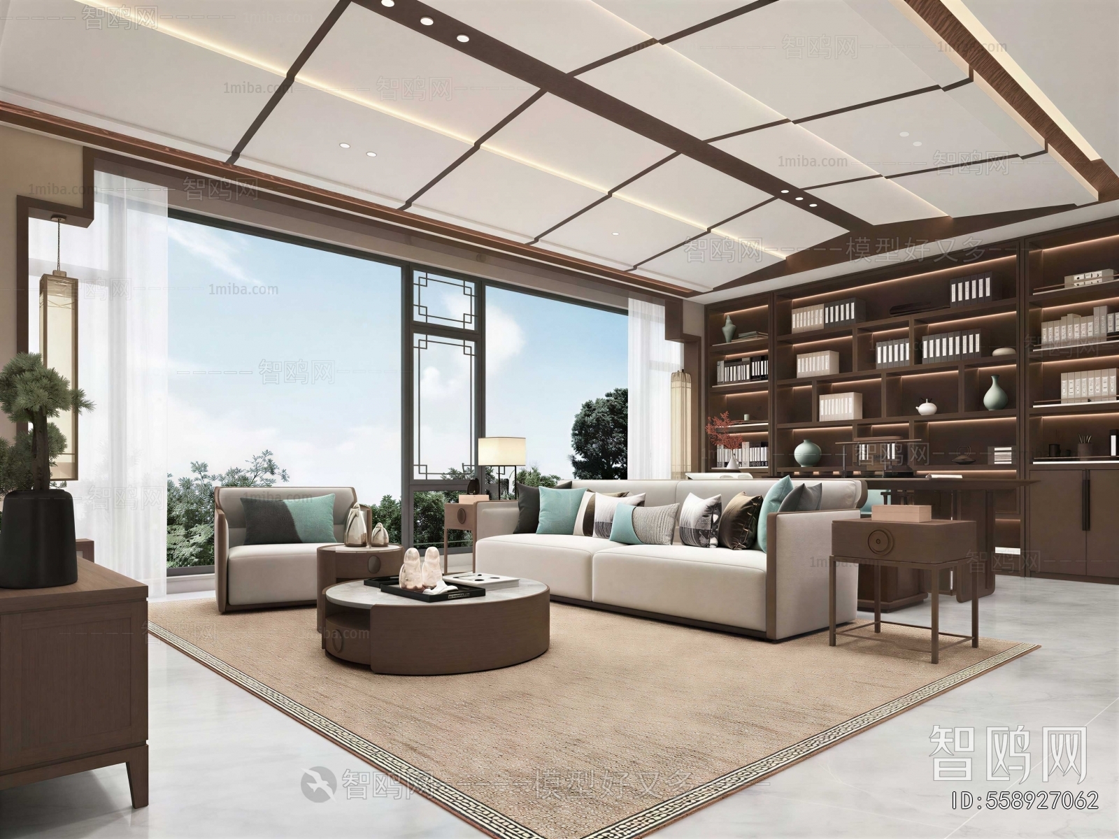 New Chinese Style A Living Room