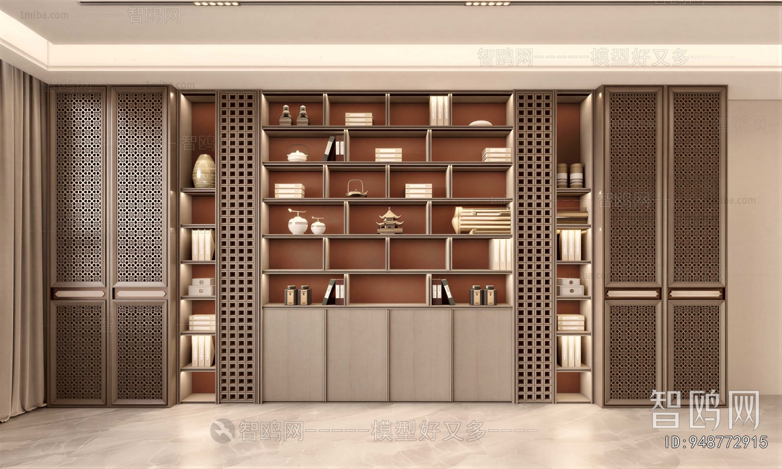 New Chinese Style Chinese Style Bookcase