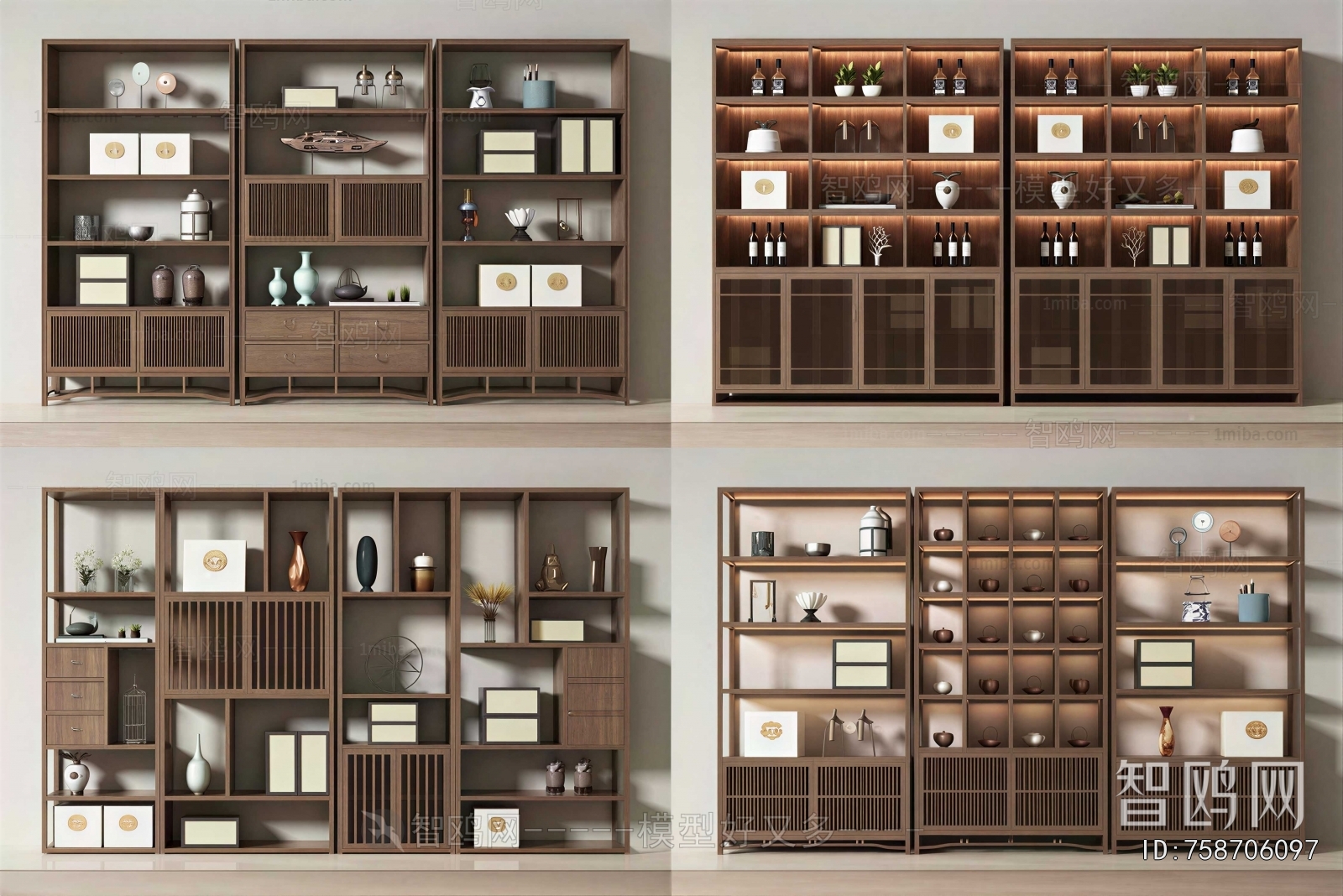 New Chinese Style Chinese Style Bookcase