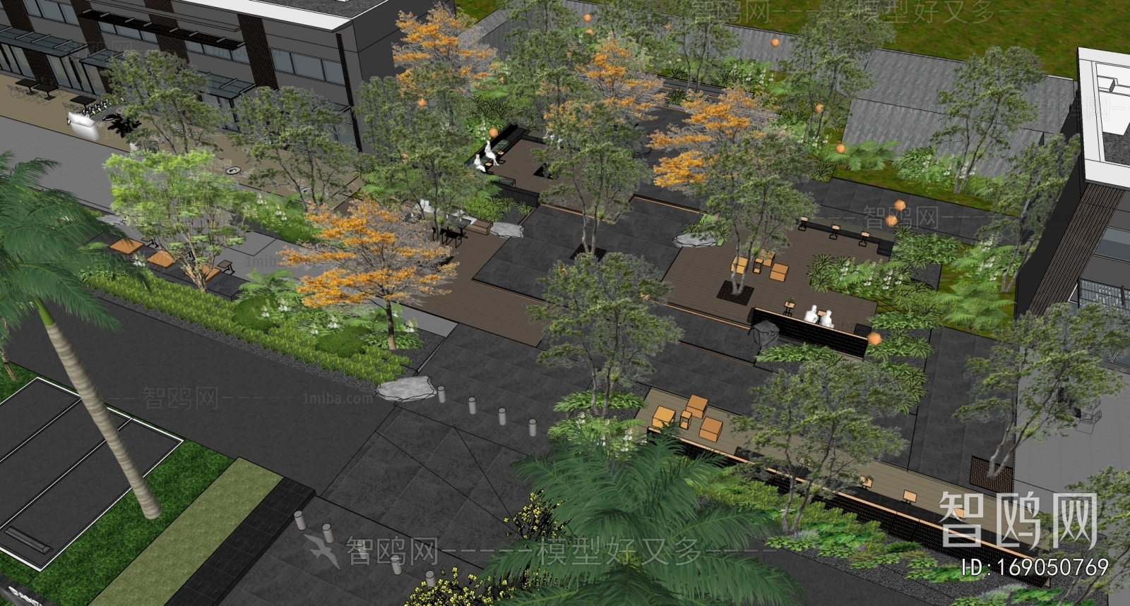 Modern Architectural Bird's-eye View Planning