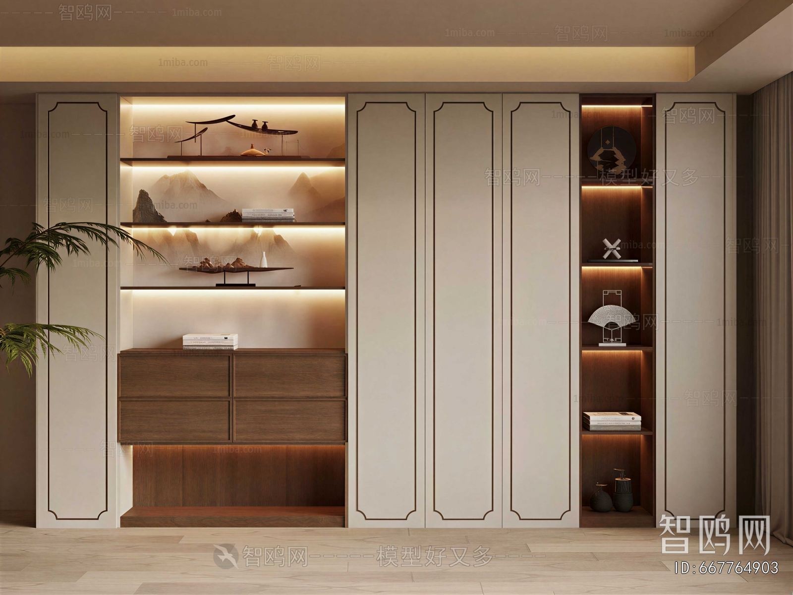 New Chinese Style Bookcase
