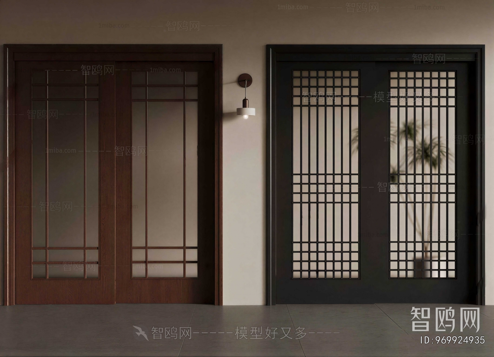 New Chinese Style Sliding Door