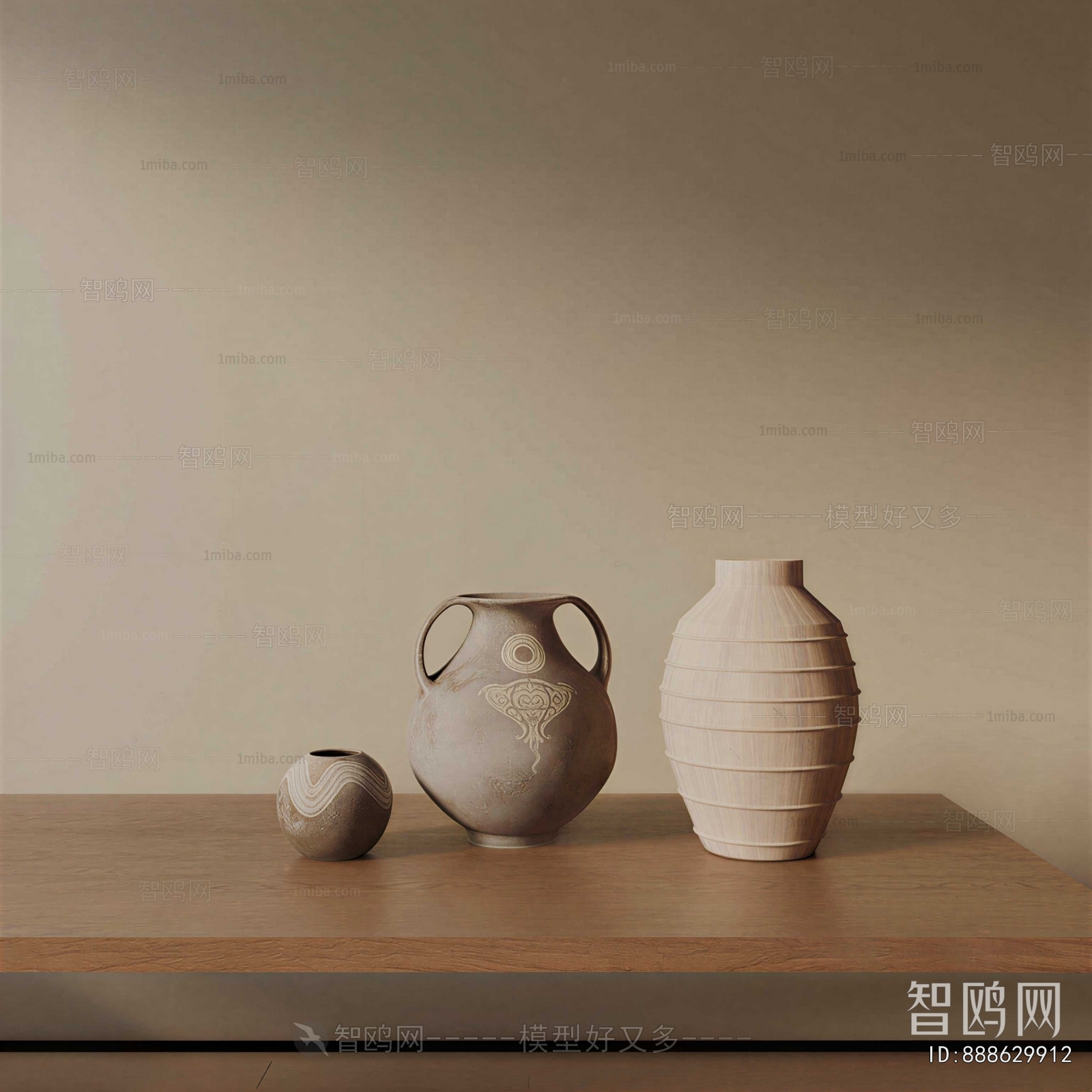 Wabi-sabi Style Clay Pot