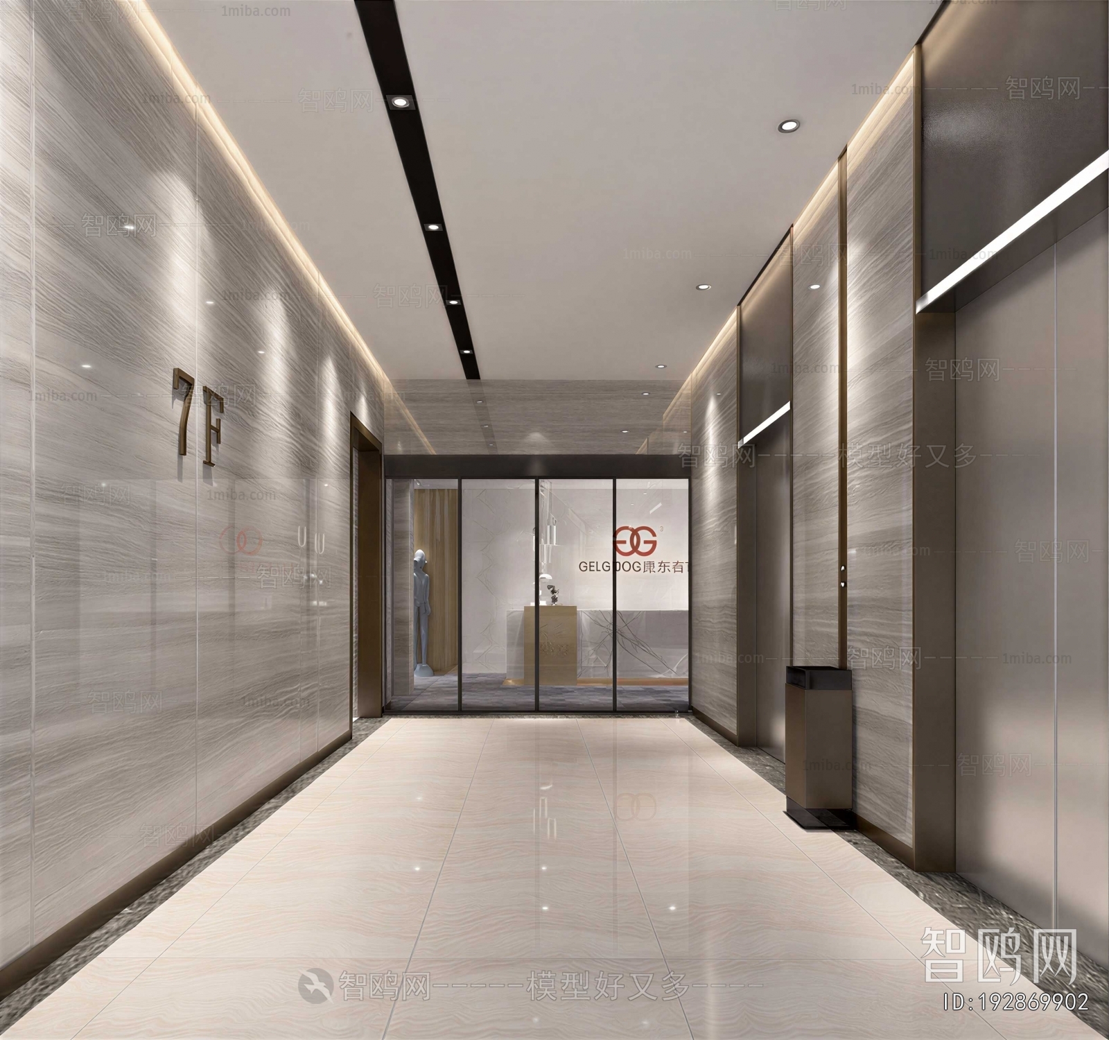 Modern Office Elevator Hall