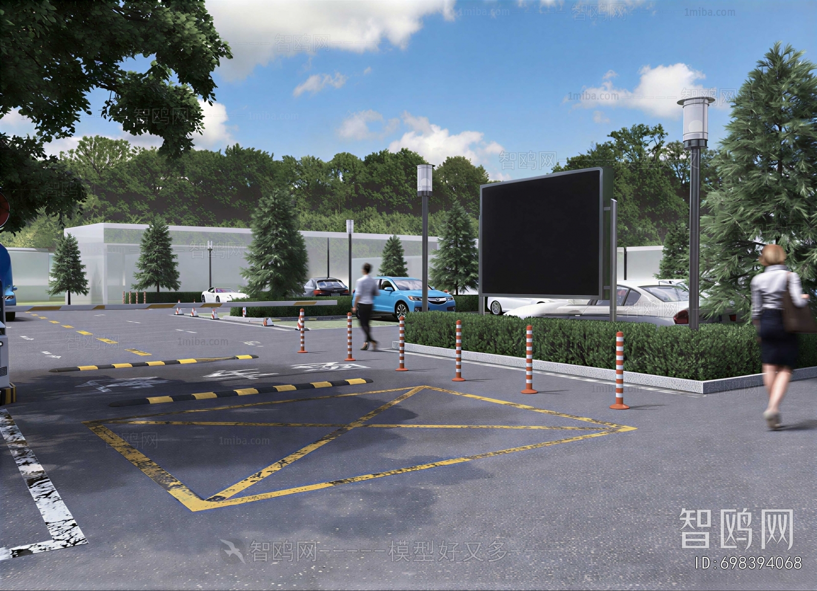 Modern Outdoor Parking Lot