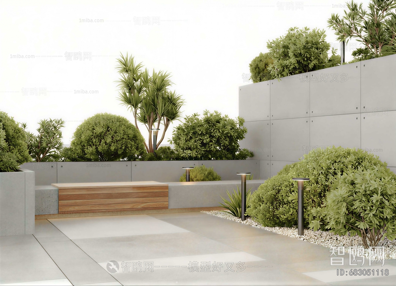 Modern Courtyard/landscape