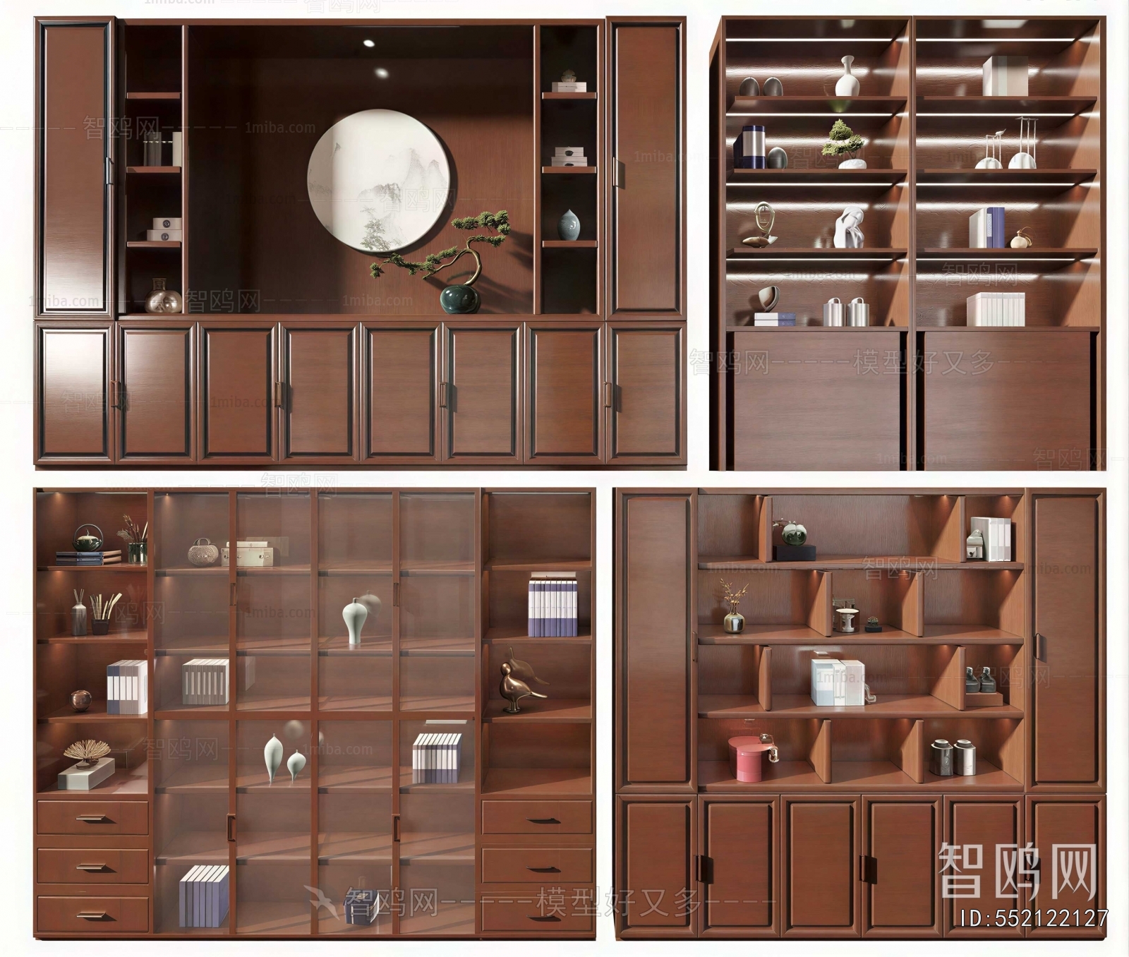 New Chinese Style Chinese Style Bookcase