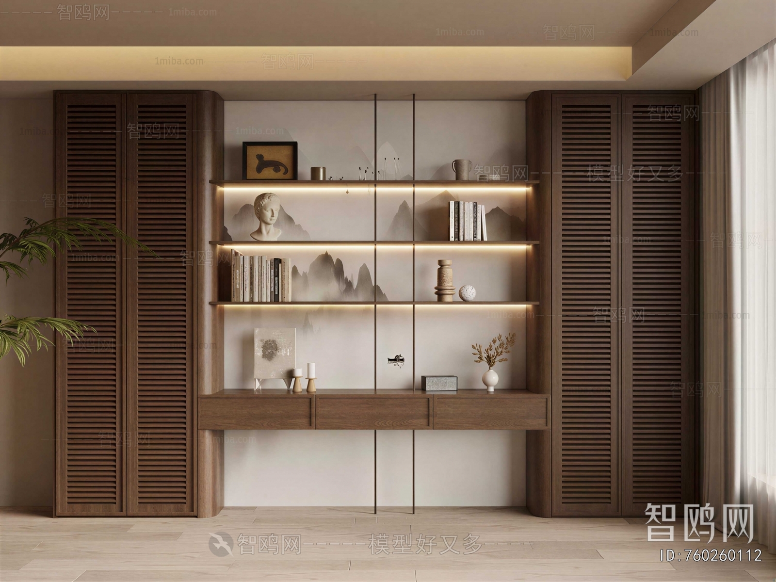 New Chinese Style Chinese Style Bookcase