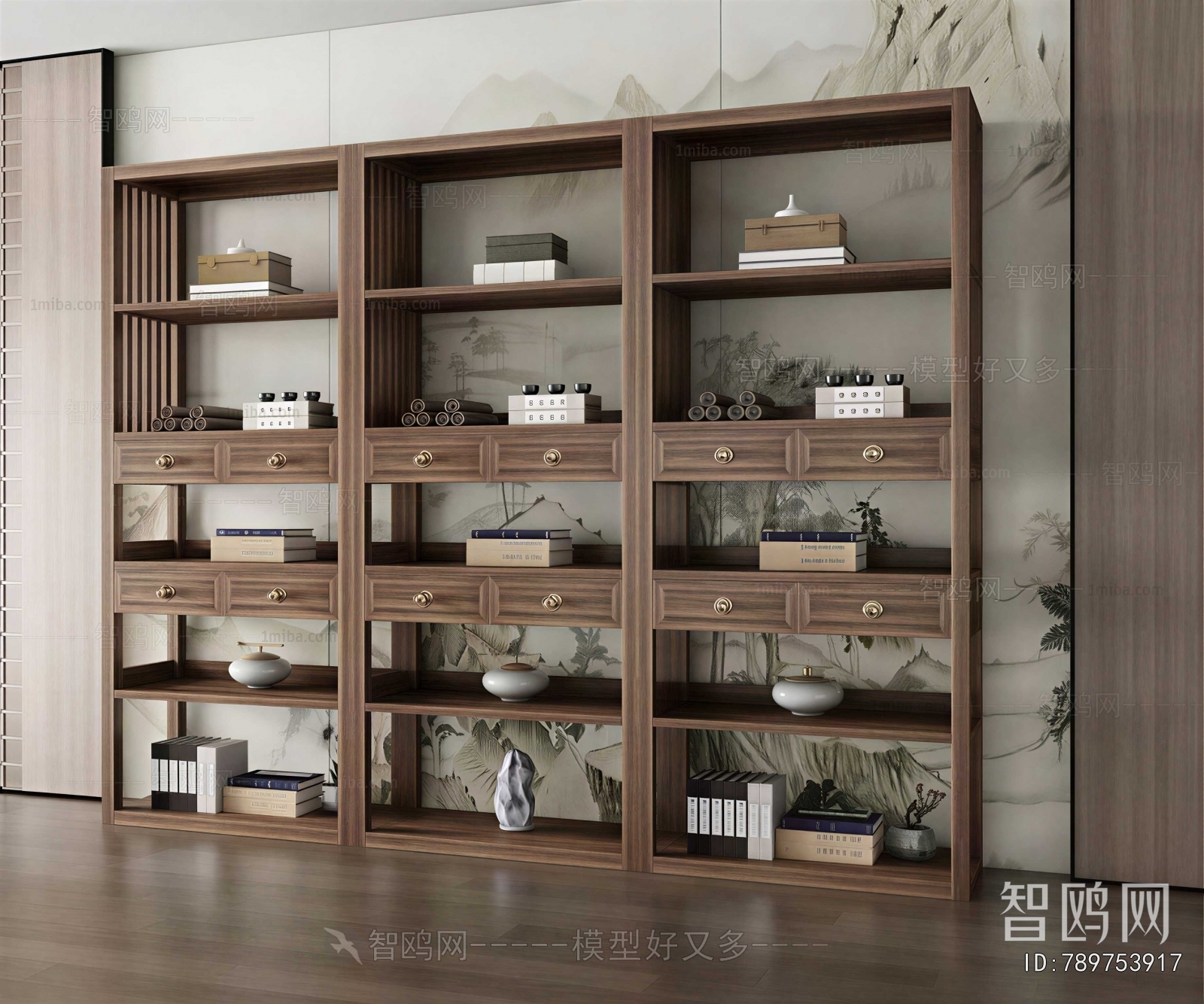 New Chinese Style Chinese Style Bookcase