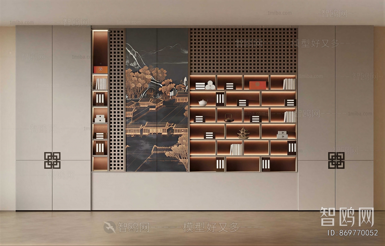 New Chinese Style TV Wall
