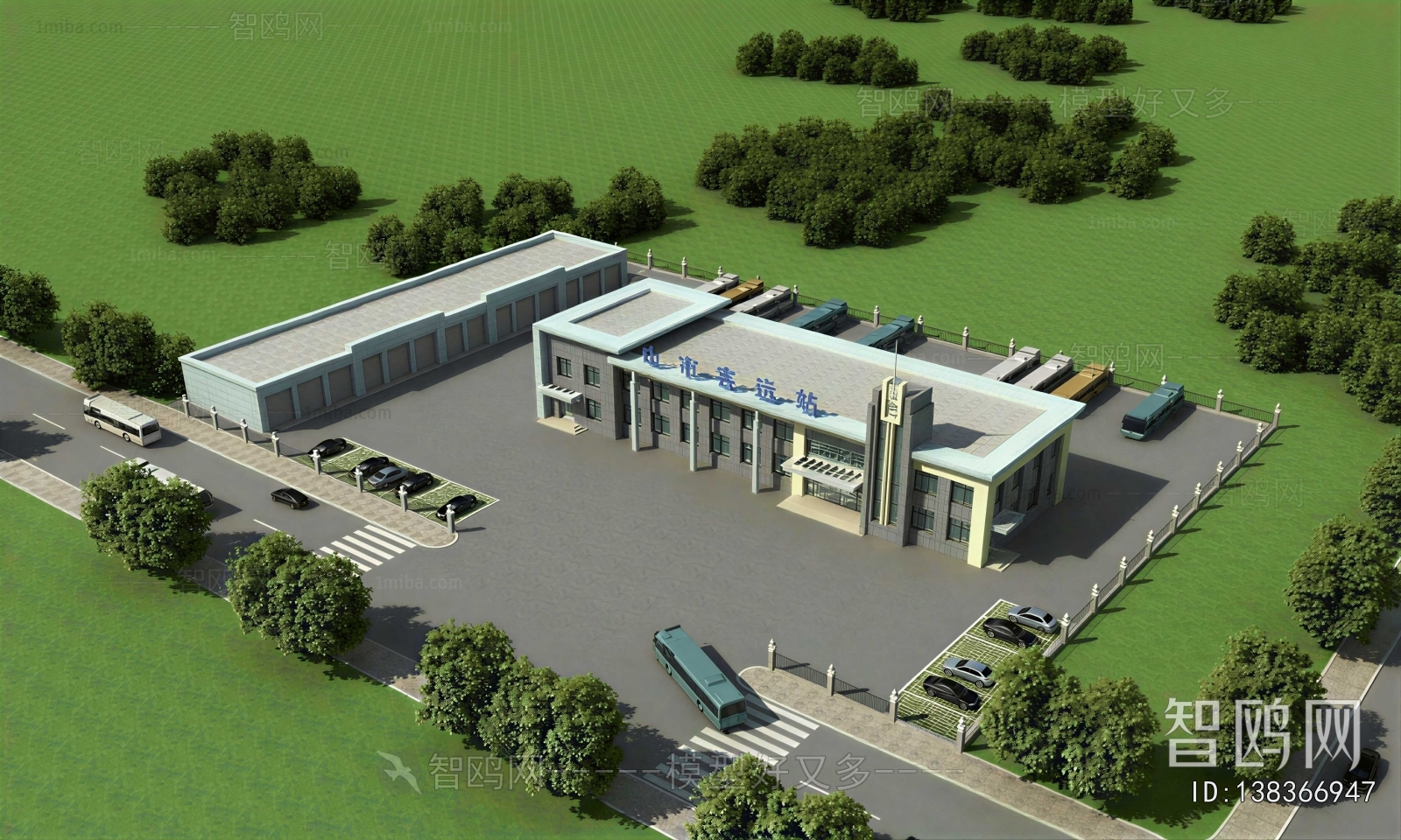 Modern Architectural Bird's-eye View Planning