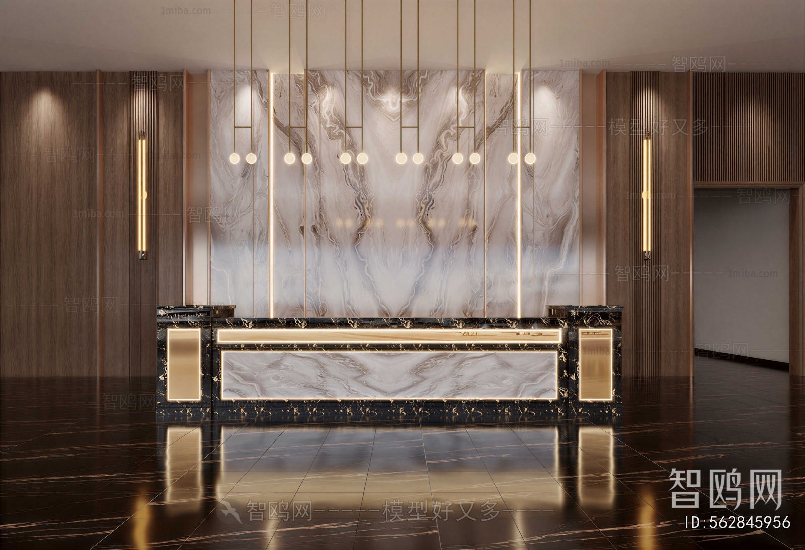 Modern Office Reception Desk