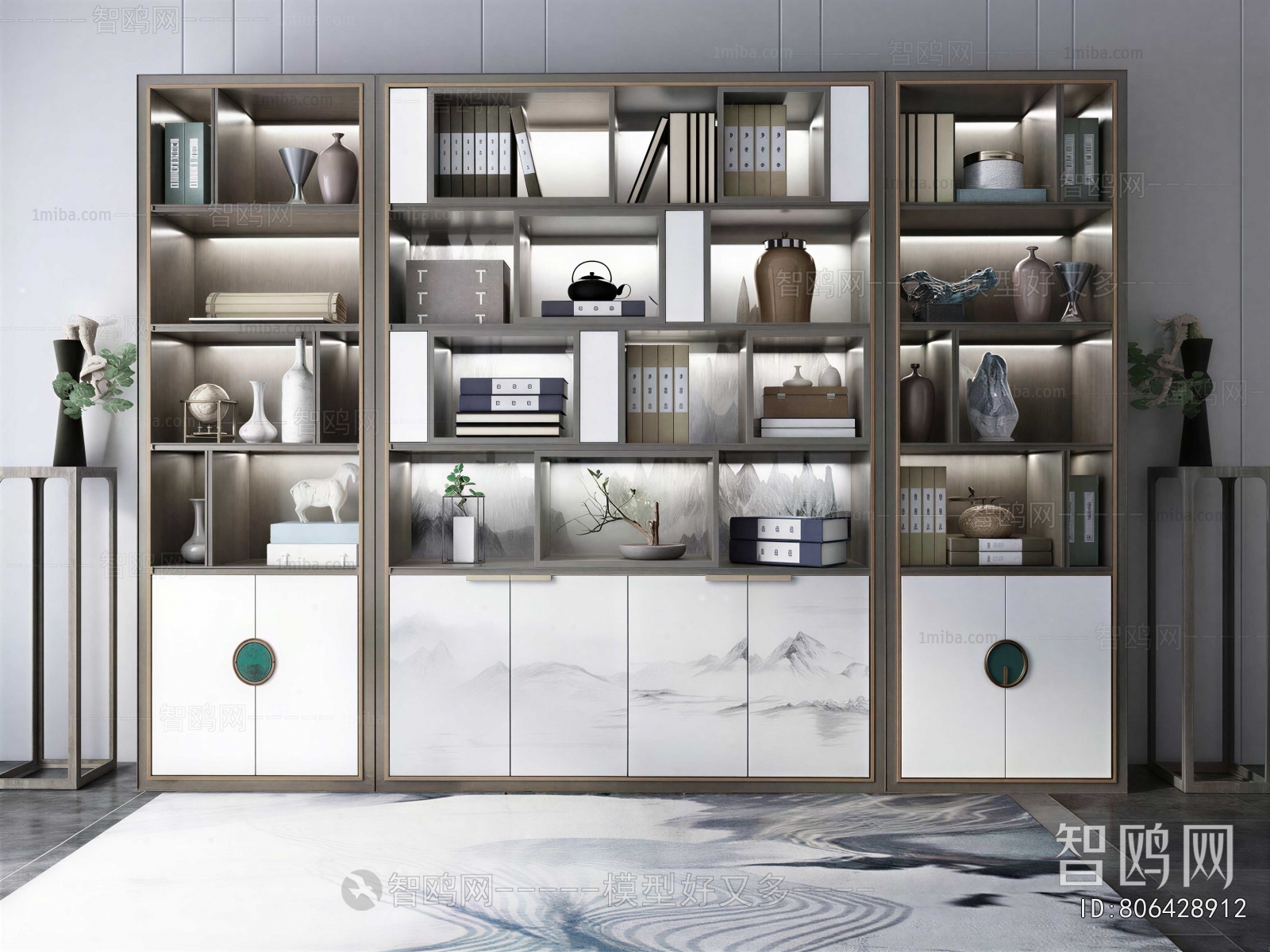 New Chinese Style Bookcase