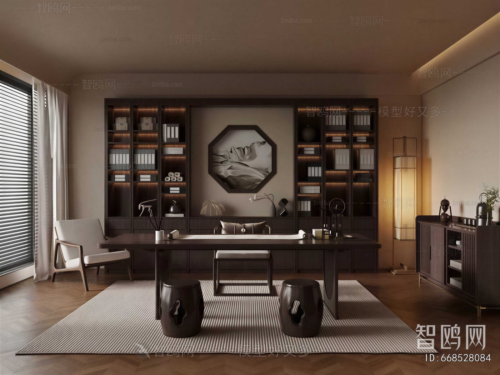 New Chinese Style Study Space