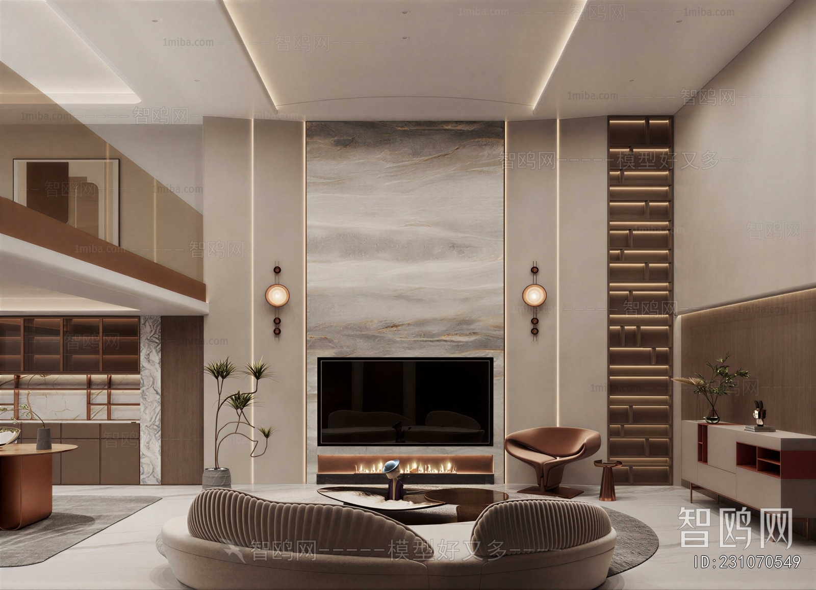 New Chinese Style A Living Room