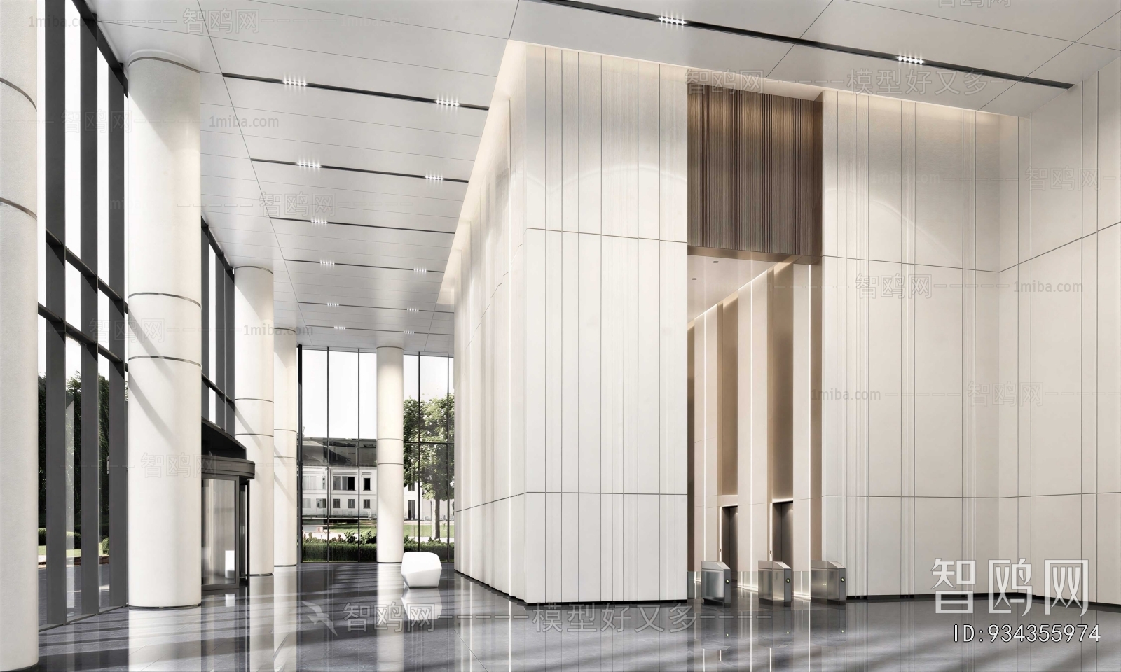 Modern Office Reception Desk
