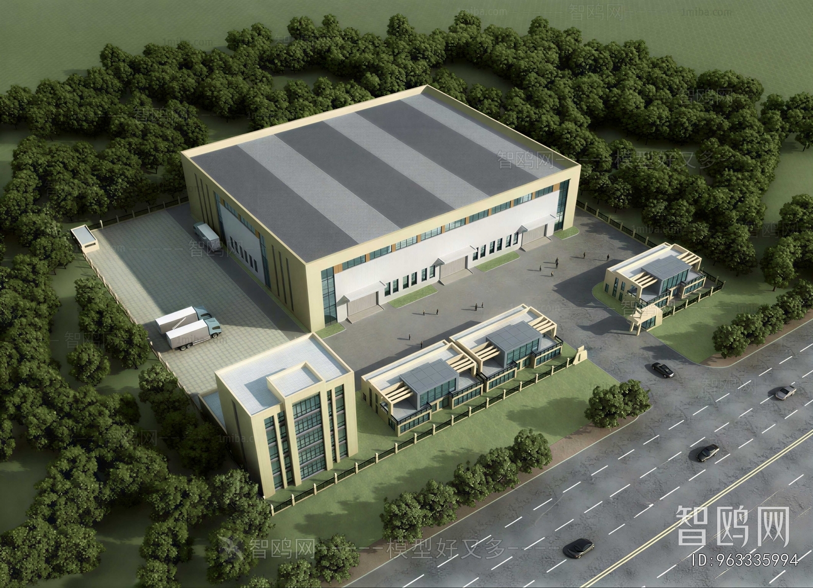 Modern Architectural Bird's-eye View Planning