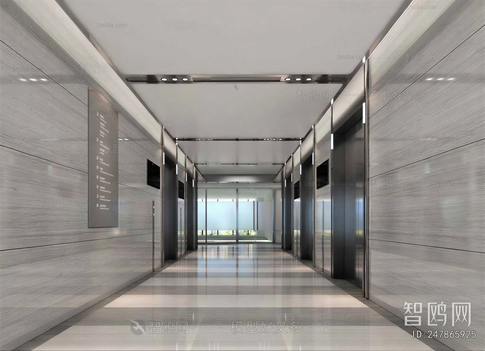 Modern Corridor/elevator Hall