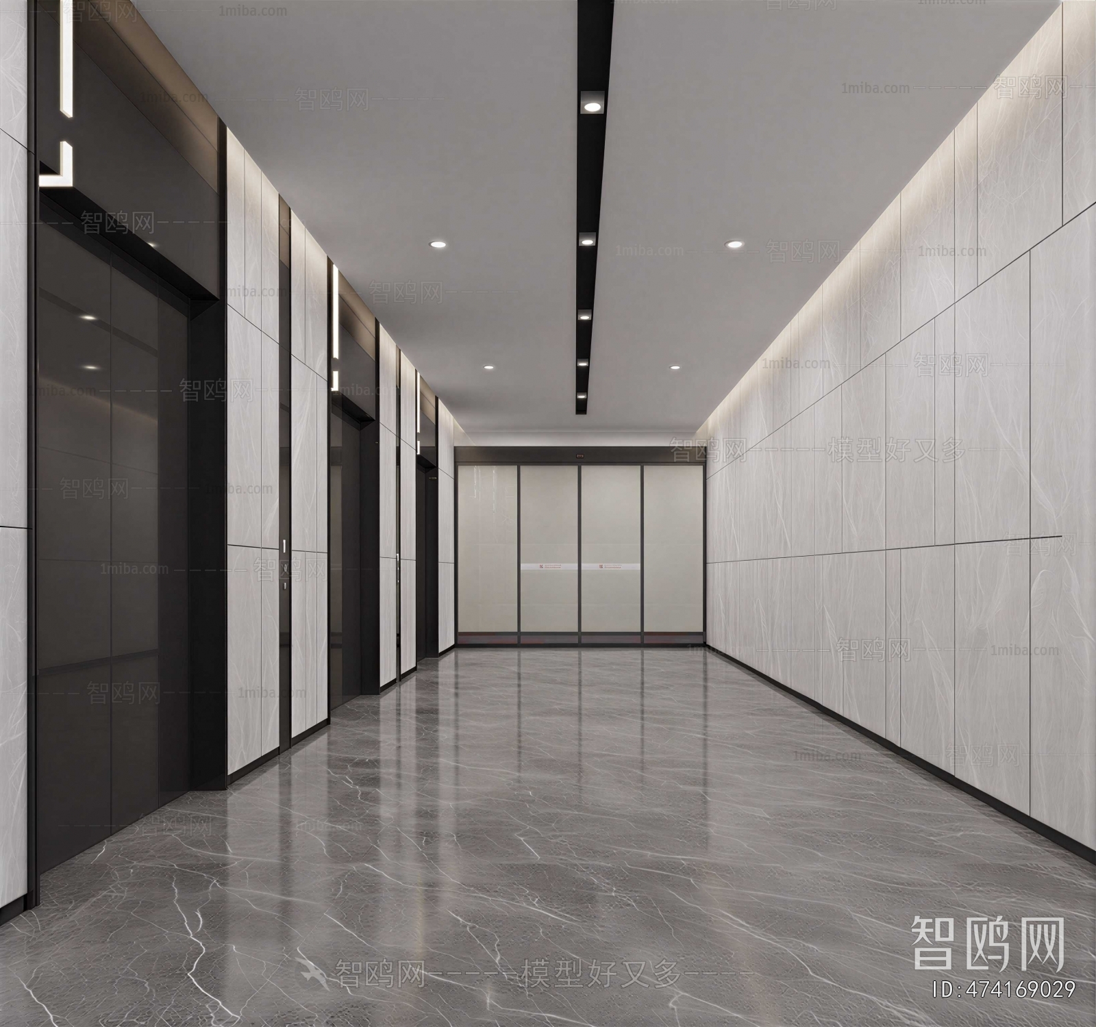Modern Office Elevator Hall