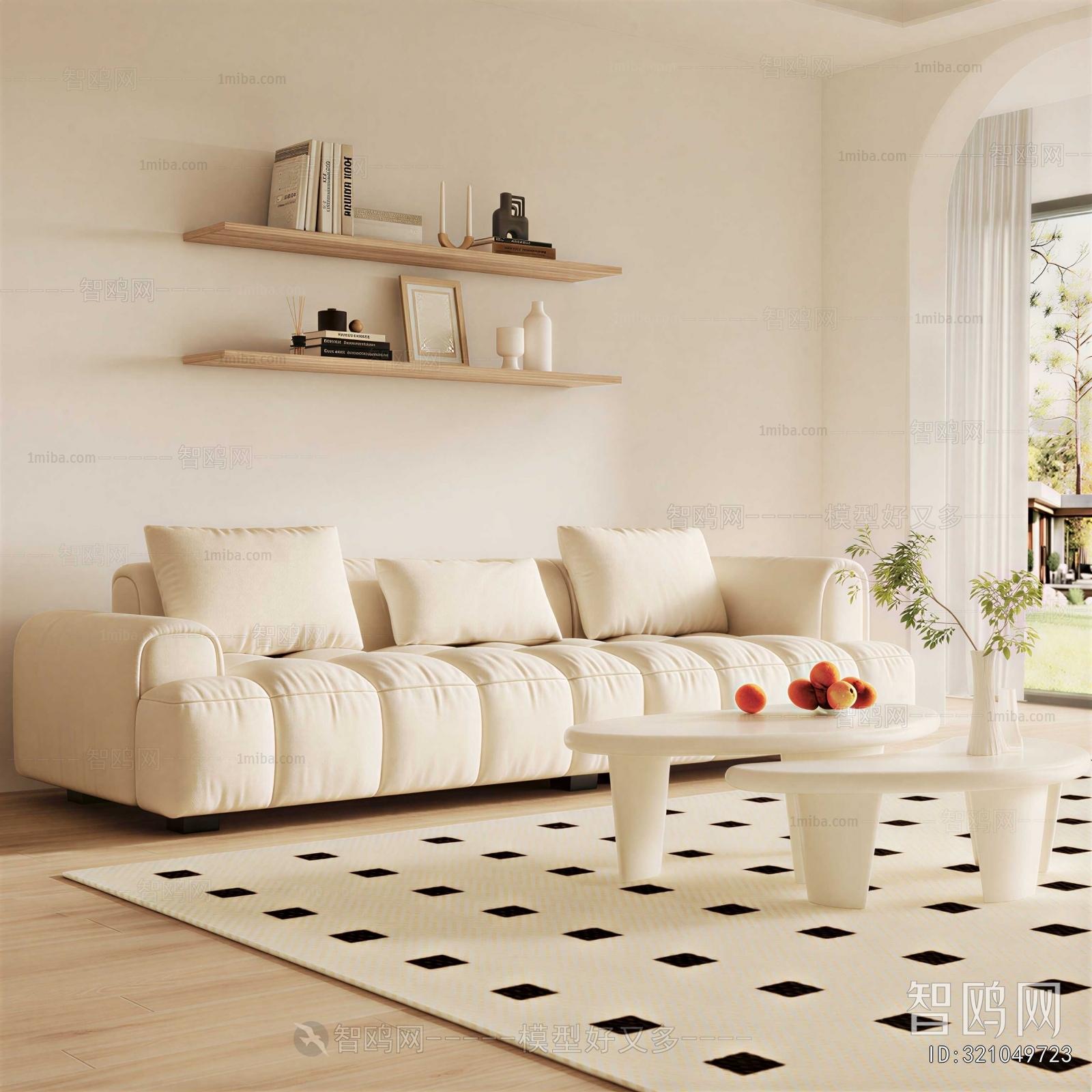 Modern Three-seat Sofa