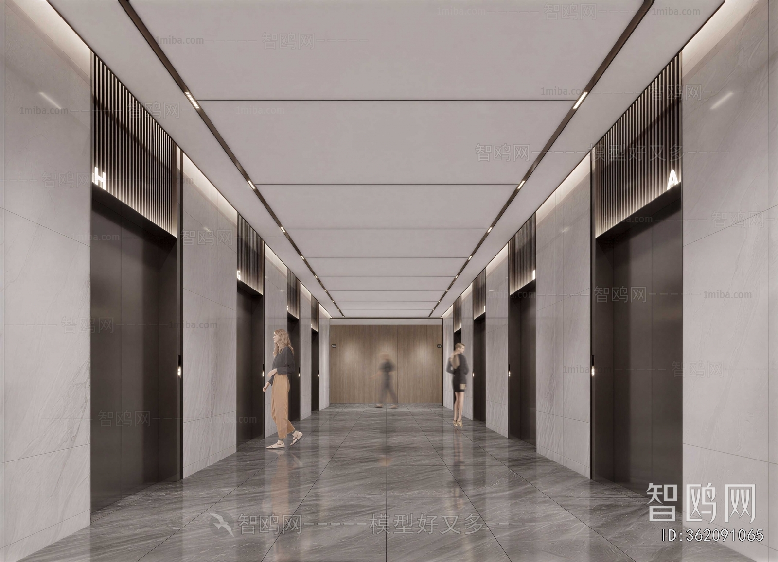 Modern Office Elevator Hall