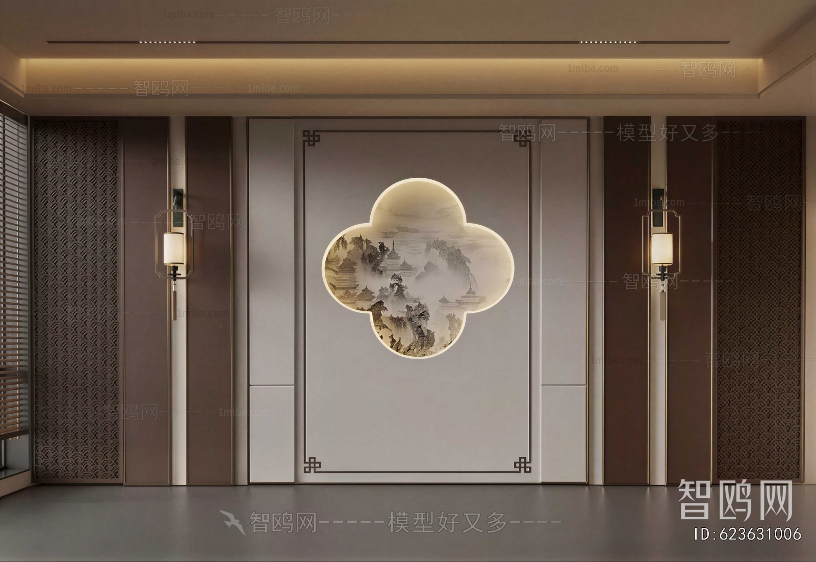 New Chinese Style TV Wall