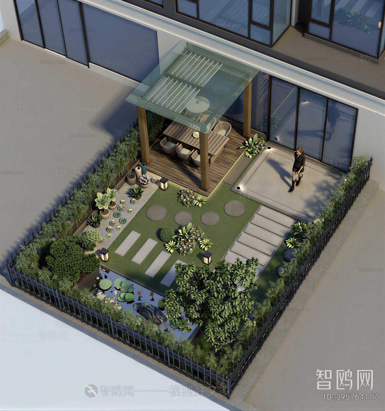 Modern Courtyard/landscape