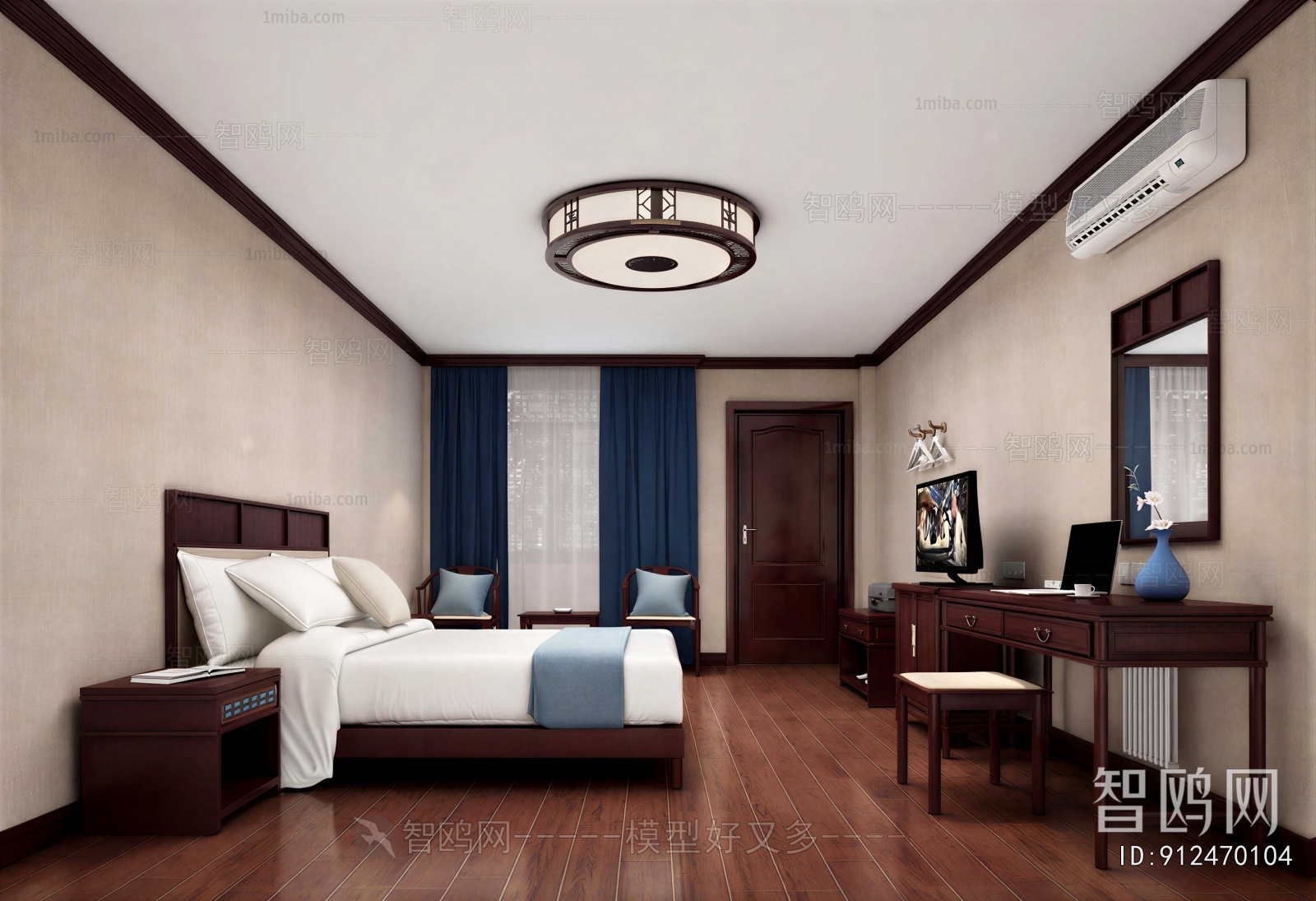 New Chinese Style Bedroom