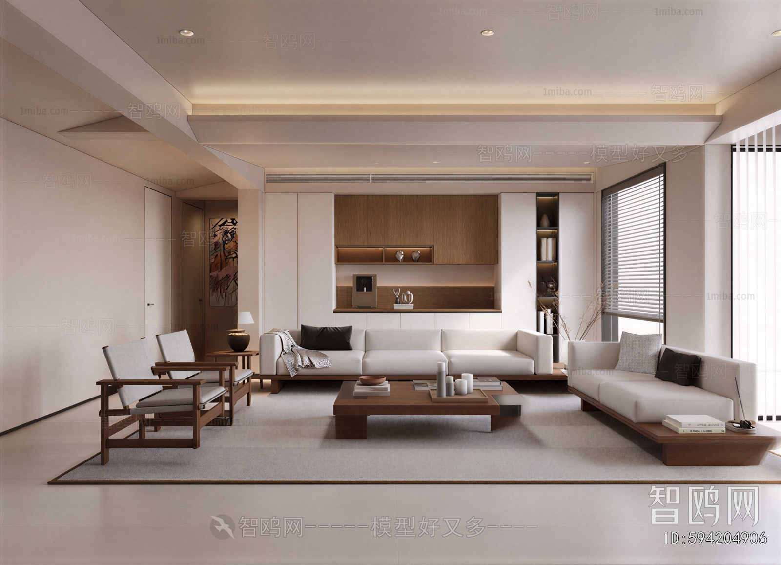 New Chinese Style A Living Room