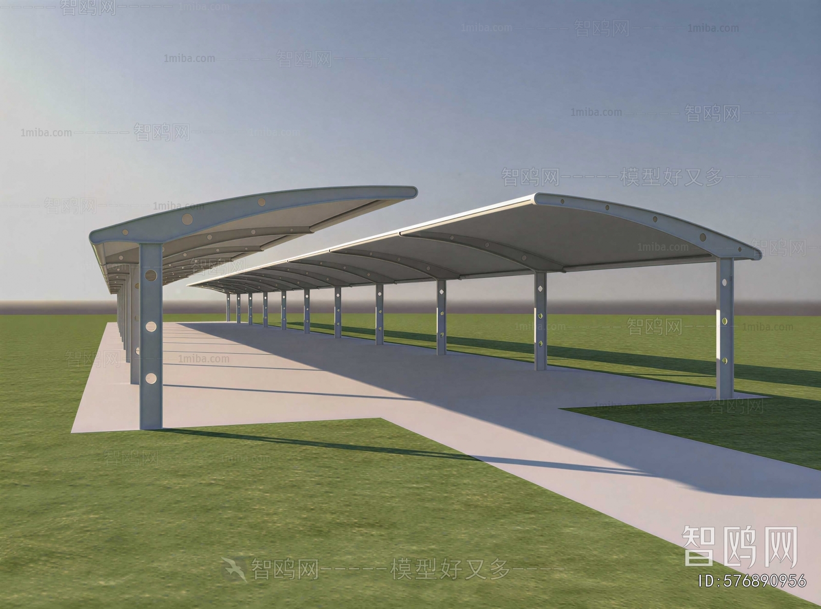 Modern Outdoor Parking Lot