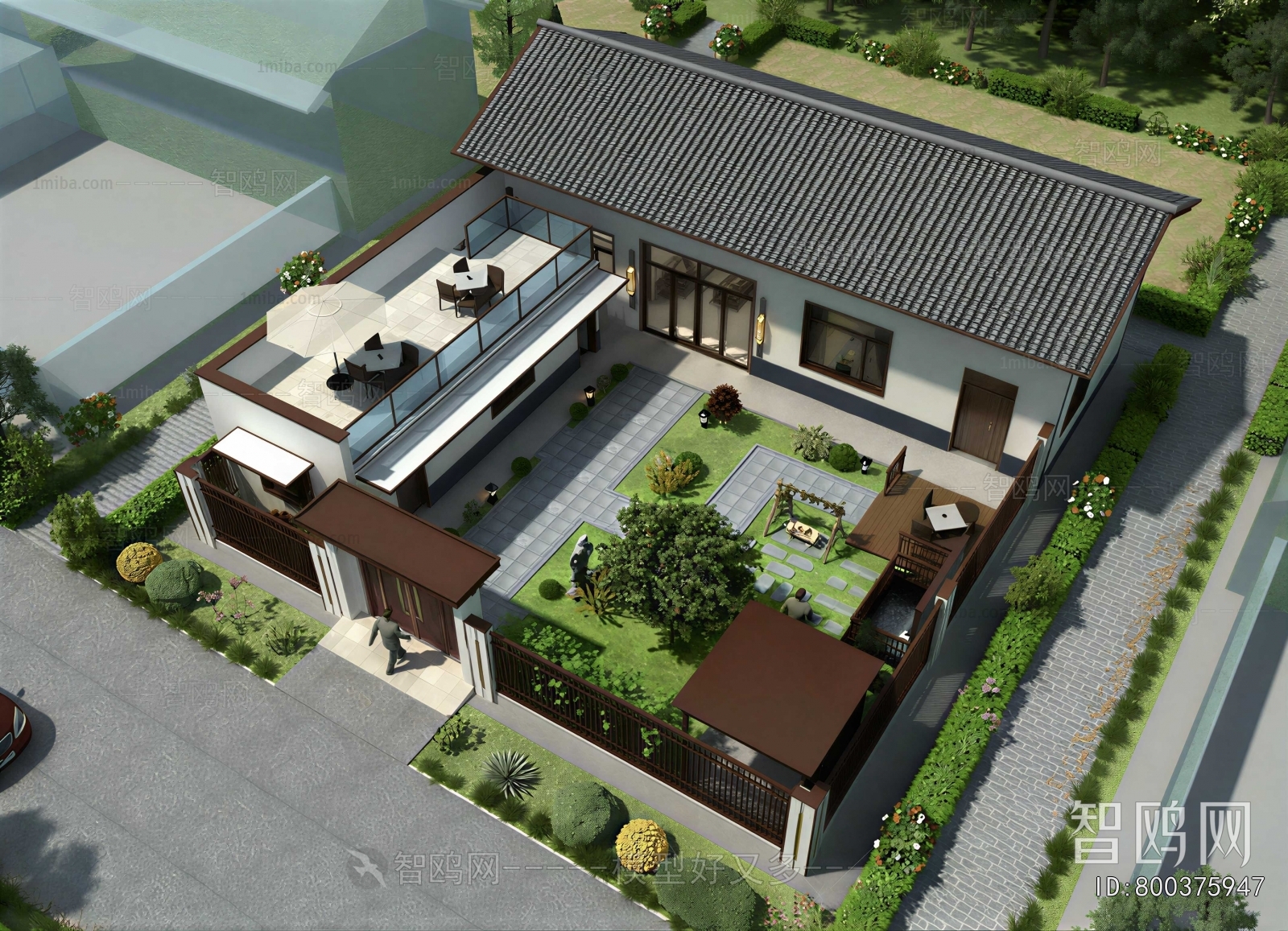 New Chinese Style Courtyard/landscape