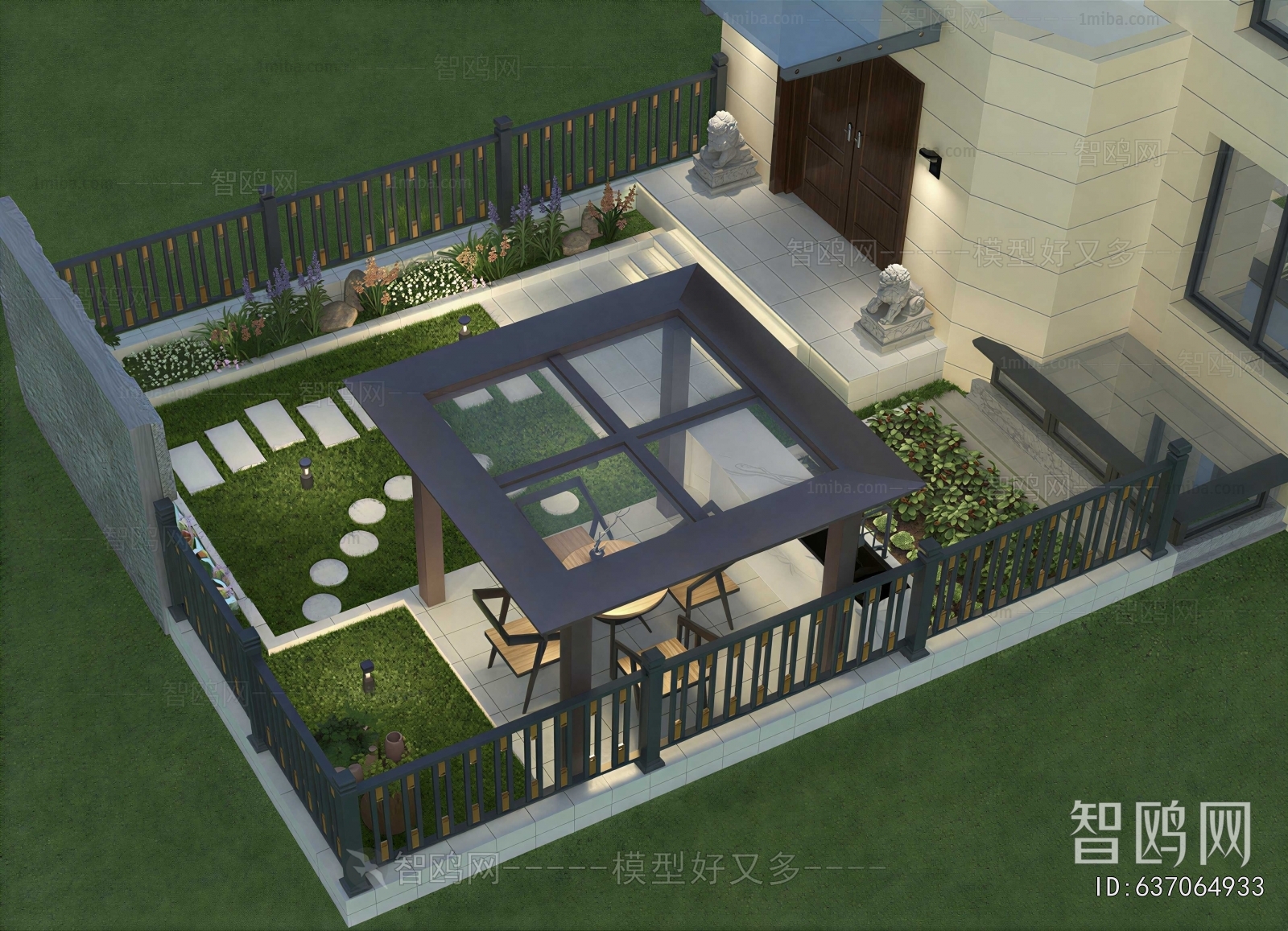 Modern Courtyard/landscape
