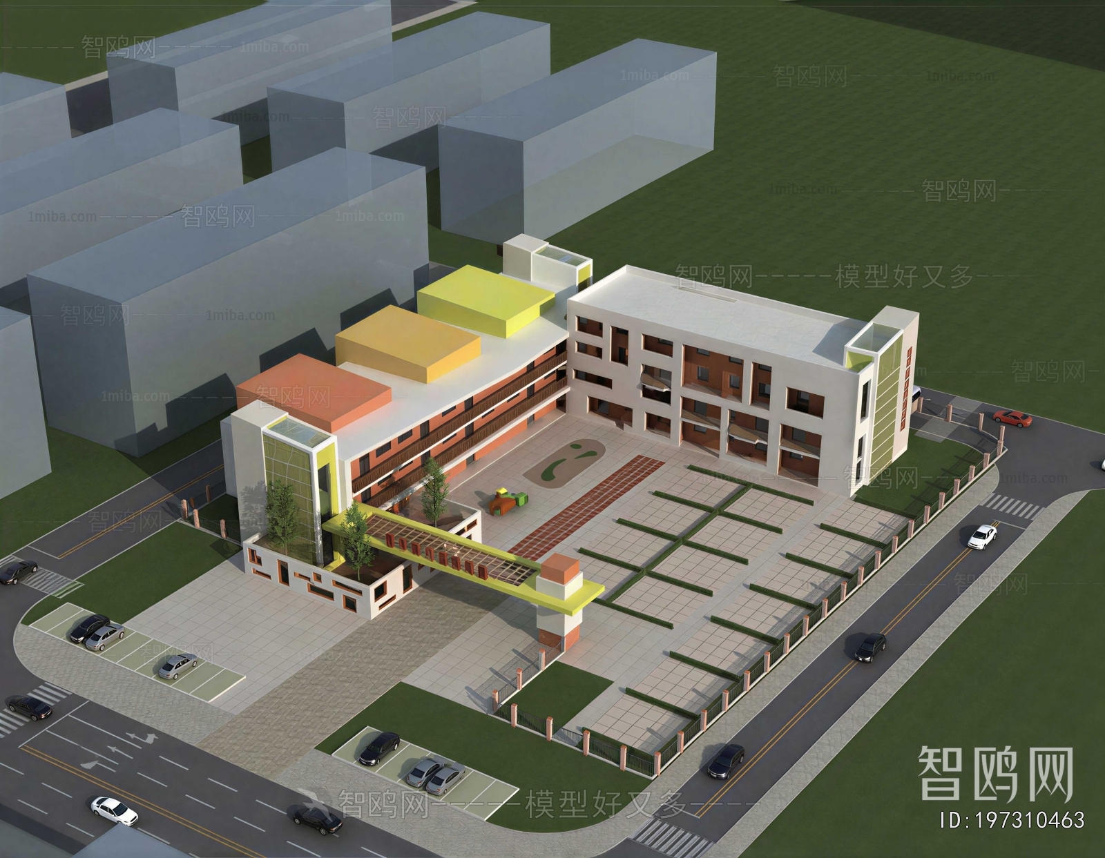 Modern Architectural Bird's-eye View Planning