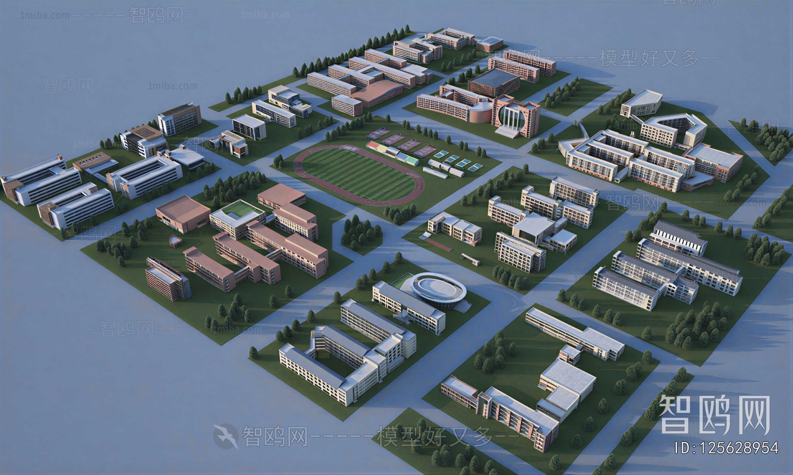 Modern Architectural Bird's-eye View Planning