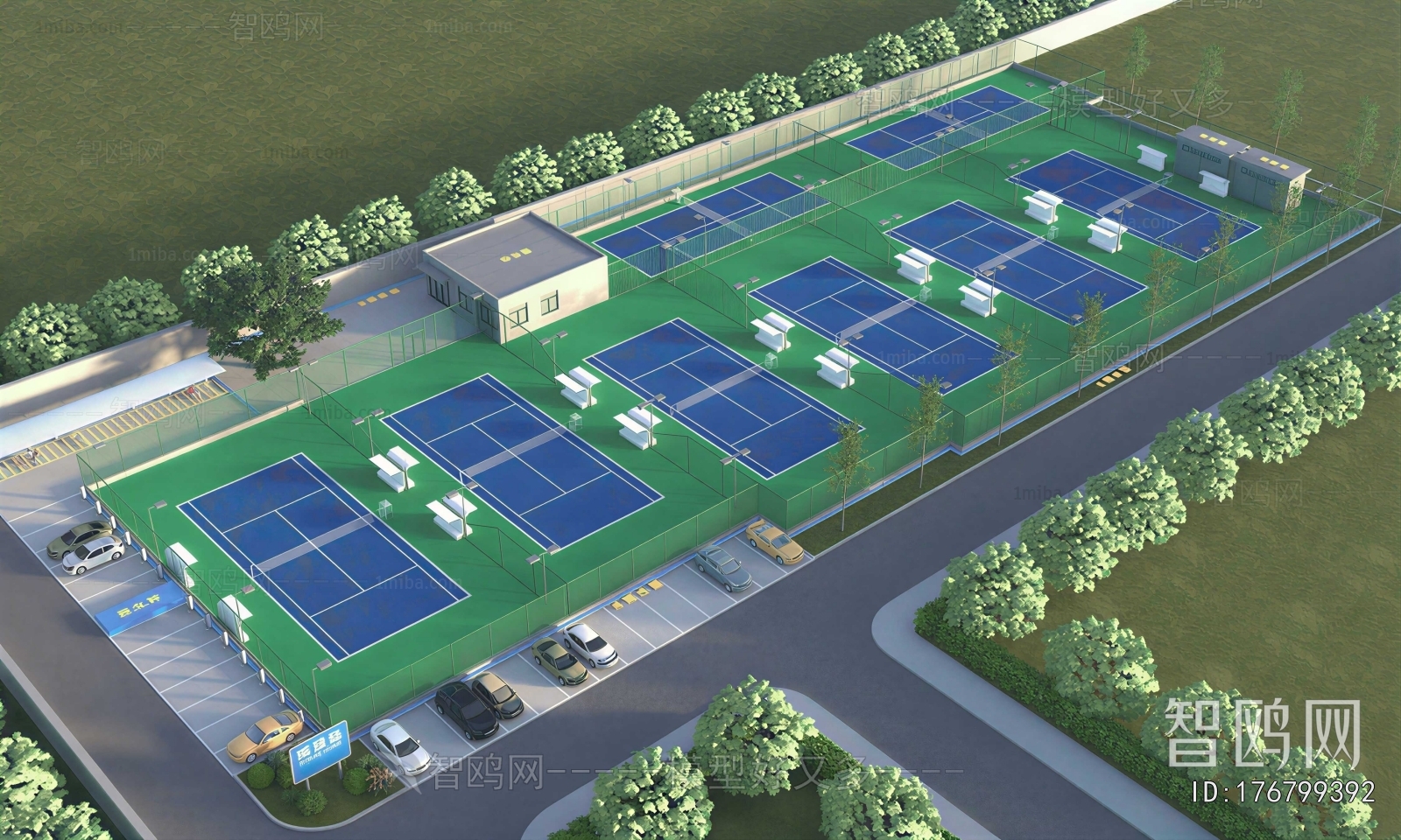 Modern Architectural Bird's-eye View Planning