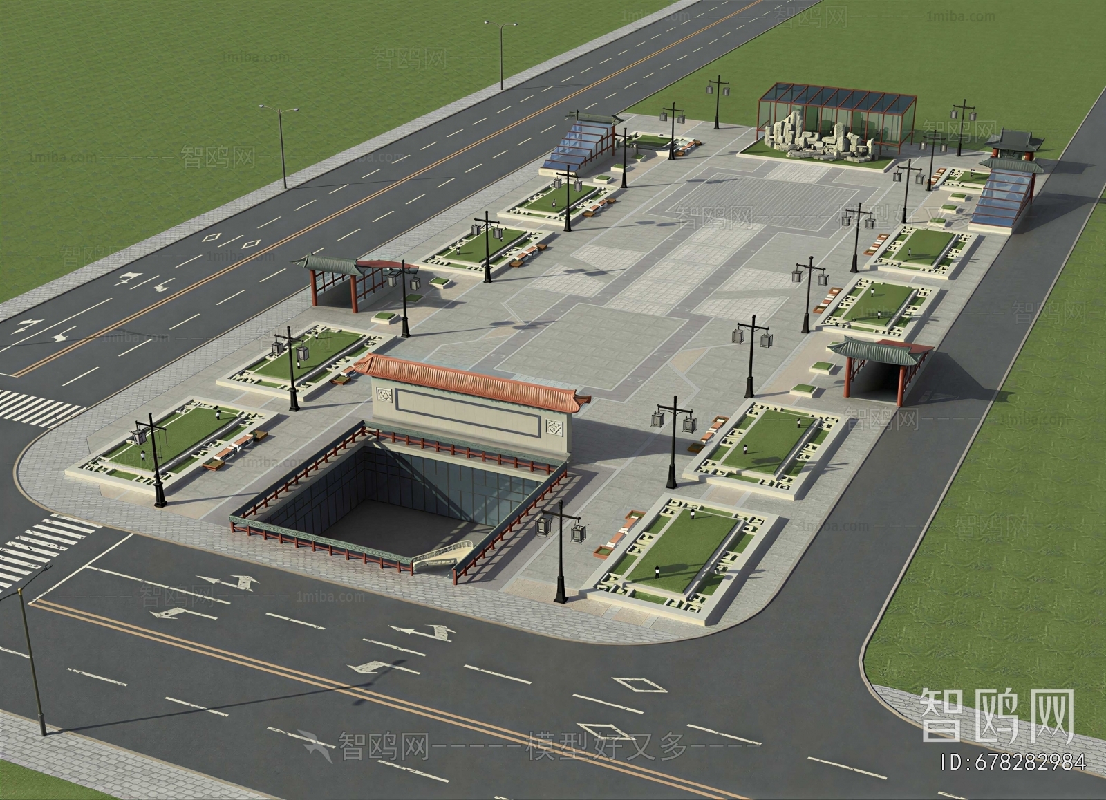 Modern Outdoor Parking Lot