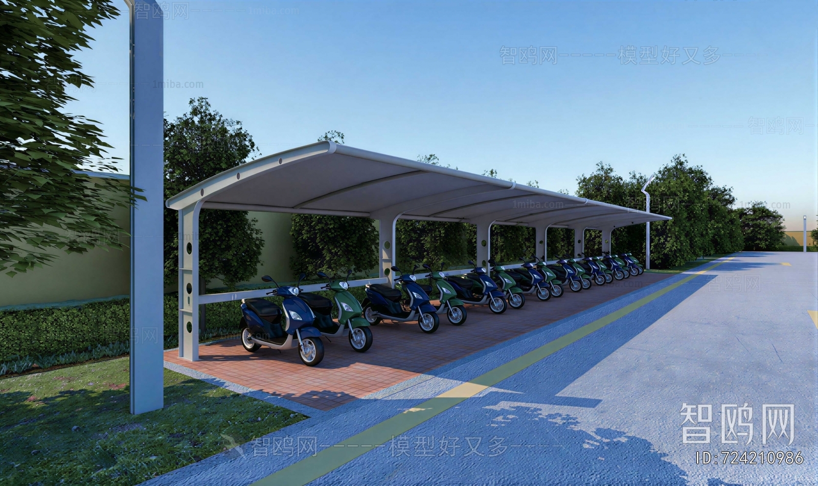 Modern Outdoor Parking Lot