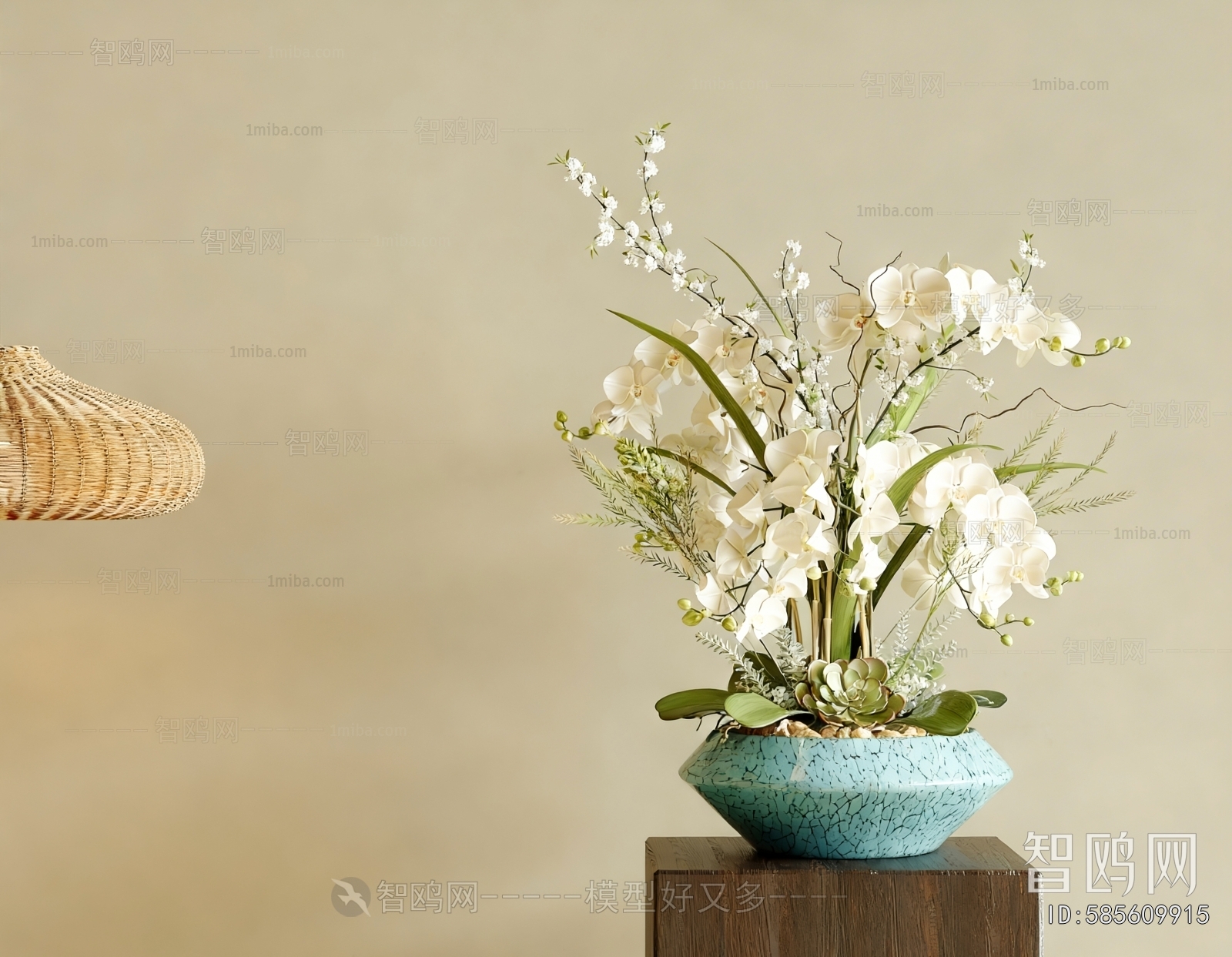 Modern Potted Green Plant